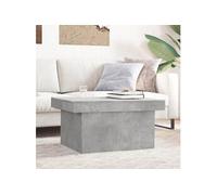 Table basse gris béton 100x55x40 cm bois d'ingénierie, table latérale, table de salon, table d'accent, bout de 840873