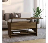 Vidaxl Table Basse Chêne Marron 80x50x40 Cm Bois D'ingénierie Marron