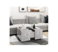 vidaXL Table basse Gris béton 60x60x38 cm Aggloméré