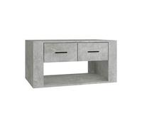 Vidaxl Table Basse Gris Béton 80x50x40 Cm Bois D'ingénierie Marron