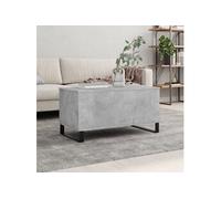 vidaXL Table Basse, Table d'Appoint avec Dessus Relevable, Bout de Canapé avec Pieds, Meuble de Rangement Salon, Moderne, Gris Béton Bois d'Ingénierie Gris