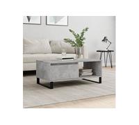 Table basse Gris béton 90x50x36,5 cm Bois d ingénierie