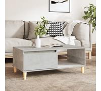 Table Basse Gris Béton 90x50x36,5 cm Bois d'Ingénierie Table d'Appoint vidaXL