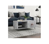 Vidaxl Table Basse Gris Béton 90x50x40 Cm Bois D'ingénierie Gris