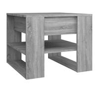 Table basse Gris Sonoma 55,5x55x45 cm bois contreplaqué Étagère de rangement Design moderne