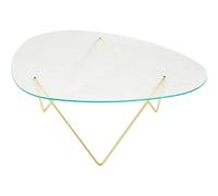 Table Basse Gubi Pedrera en Laiton Semi-mat/ Transparent/verre
