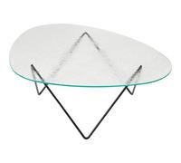 Table Basse Gubi Pedrera Noir Semi-mat/ Transparent/verre
