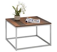 IDIMEX Table Basse Hades, Table de Salon Table d'appoint carrée Design Retro Vintage, Plateau en mélaminé décor Old Style et Cadre en métal Gris