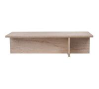 Table basse - HARBOR - Travertine - Rectangulaire - Panneaux mélaminés - Travertin - Style moderne - Sur pieds - 120x45x30 cm