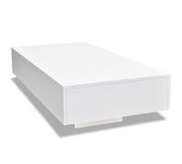 vidaXL Table basse Haute brillance Blanc