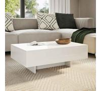 vidaXL Table basse Haute brillance Blanc