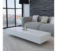 vidaXL Table Basse Haute Brillance Blanc Table de Salon Table de Canapé Meuble