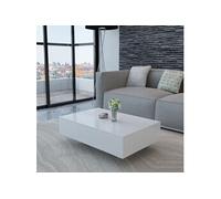 vidaXL Table basse Haute brillance Blanche