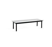 Table Basse HAY Kofi 140x50 Chêne Noir/Transparent Transparent