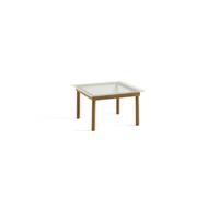 Table Basse HAY Kofi 60x60 en Chêne et Verre Rainuré Transparent
