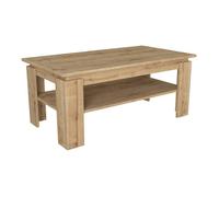 Table basse - HELLOSHOP26 - 110 x 60 x 47 cm - Effet chêne - Montage facile - Design intemporel