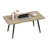 Table basse - HOMCOM - pieds en acier et plateau épais de 4 cm - style moderne - MDF - 100 x 50 x 45 cm - chêne et noir