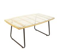 Table Basse 95x55x42 Cm Naturel Et Noir Multicolore