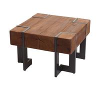 Table basse HWC-A15, Table de salon, Sapin massif rustique MVG-certifié ~ brun 60x60cm
