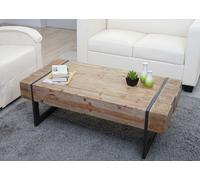 Table basse HWC-A15a, Table de salon, Sapin massif rustique certifié MVG 40x120x60cm ~ couleur naturelle