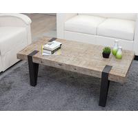 Table Basse De Salon Hwc-A15b, Sapin Bois Massif Rustique 40x120x60cm Multicolore