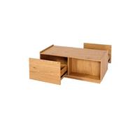 Table Basse Hwc-J78, Table De Salon Table D'appoint Table De Salon, Tiroir, Mdf 110x50x40cm Aspect Chêne Multicolore