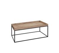 Table basse MENDLER HWC-K71 bois massif métal 46x110x60cm naturel Bois G