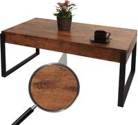 Table Basse Hwc-L53, Table De Salon Table D'appoint Table De Salon, Métal 43x110x64cm Chêne Sauvage Foncé Multicolore