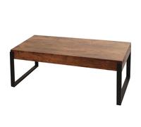 Table Basse Hwc-L53, Table De Salon Table D'appoint Table De Salon, Métal 43x110x64cm Chêne Sauvage Foncé Multicolore
