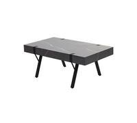 Table Basse Hwc-L54, Table De Salon Table D'appoint Table De Salon, Métal 43x110x60cm Aspect Marbre Gris Multicolore
