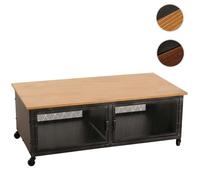 Table basse HWC-N28 45x120x60cm noir, naturel