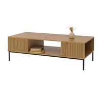 Table Basse HWC-O39, Table de Salon Table d'appoint, mélamine MDF 39x120x60cm - Naturel