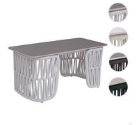 Mendler Table Basse HWC-P90 43x90x45cm Gris Clair, Plateau Gris