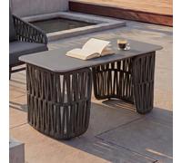 Mendler Table Basse HWC-P90 43 x 90 x 45 cm Anthracite, Plateau Gris