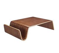 Table basse incurvée élégante et polyvalente en bois massif naturel pour salon, chambre à coucher, salon, bureau, construction robuste fabriquée à la main