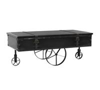 Table basse industrielle en MDF et bois de sapin avec roues - VENTE FLASH