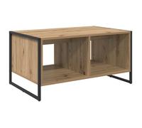 Table basse industrielle - vidaXL - Chêne Artisan - Bois d'ingénierie - 80x50x40 cm - Rectangulaire - Pieds en acier