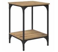 vidaXL Table basse Chêne artisanal 40 x 40 x 55 cm bois d'ingénierie, rangement pratique