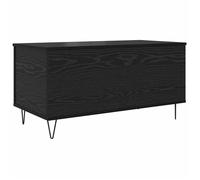 Table basse industrielle - vidaXL - Chêne Noir - 90x44.5x45 cm - Bois d'ingénierie - Style moderne - Rangement intégré