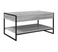 Table basse industrielle - vidaXL - Gris Sonoma - Bois d'ingénierie - 80x50x40 cm - Pieds en acier - Style urbain