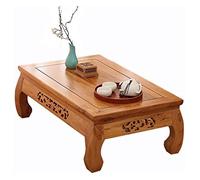 Table basse japonaise antique en bois massif basse vintage orme thé japonais cérémonie du thé baie vitrée balcon tatami bois massif simple zen méditation table d'autel (70 x 45 x 28 cm)