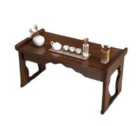 Table Basse Japonaise en Bambou Pliante pour Tatami - Design Rectangulaire sans Assemblage Portable pour Salon, Intérieur Et Espaces Extérieurs(50 * 30 * 22cm)