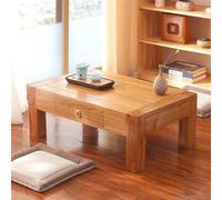 Table basse japonaise en bois d'orme antique - Table basse de méditation - Retable en bois massif - Idéale pour le salon et les espaces de fenêtre