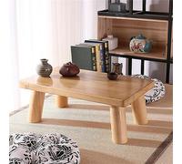 Table basse japonaise en bois massif pour salon et bureau Finition naturelle Design compact 50 x 35 x 30 cm