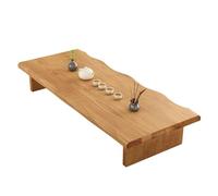 Table basse japonaise en bois massif - Table basse minimaliste moderne pour tatami et baie vitrée - Table basse avec bords lisses