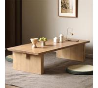 Table Basse Japonaise en Bois Massif Table d'autel Basse for la Méditation, Design Minimaliste pour Maison Bureau Chambre à Coucher Le Salon De Thé(140 * 60 * 45/55 * 23.6 * 17.7in)