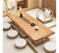 Table basse japonaise en bois pour salon, table de salle à manger multi-usages, grande table de réception (200 x 60 x 35 cm) - Élégante et fonctionnelle