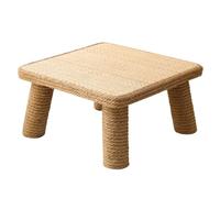 Table Basse Japonaise en Rotin Tressé À La Main, Idéale pour Le Salon, La Chambre, Le Bureau Ou Un Balcon avec Baie Vitrée.