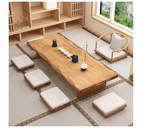 Table basse japonaise minimaliste de 200 cm pour le sol, table d'autel de méditation tatami, grande table à manger en bois pour salon et salle à manger
