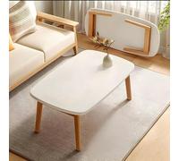 Table basse japonaise moderne pliante en bois pour s'asseoir au sol, table d'appoint au design minimaliste pour salon et chambre à coucher, 120 cm, blanc